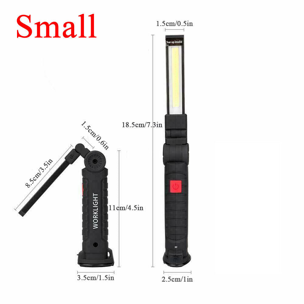 Portable COB LED Work Light Car Garage Mechanic USB Rechargeable Torch Lamp AUS