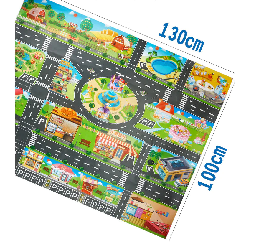 Traffic Adventure Play Mat & Toy Cars