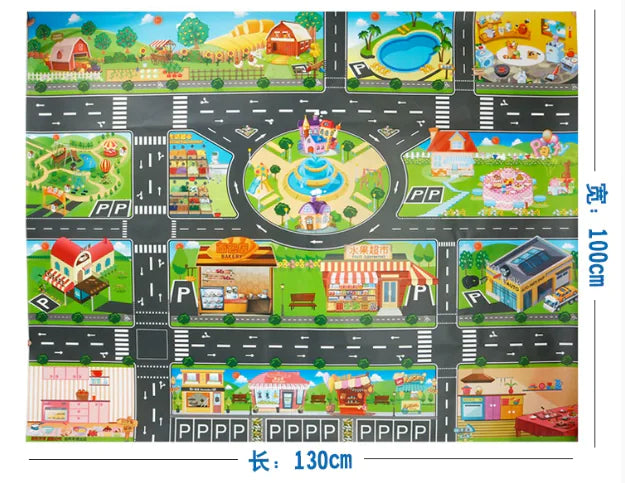 Traffic Adventure Play Mat & Toy Cars