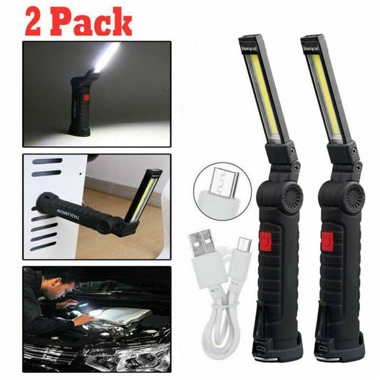 Portable COB LED Work Light Car Garage Mechanic USB Rechargeable Torch Lamp AUS