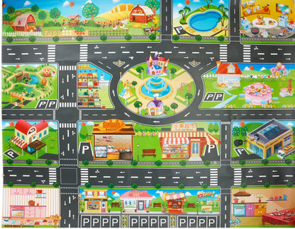 Traffic Adventure Play Mat & Toy Cars