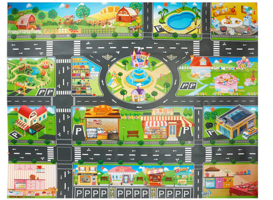 Traffic Adventure Play Mat & Toy Cars